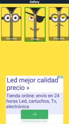 pantalla de bloqueo cremallera de color amarillo android App screenshot 1